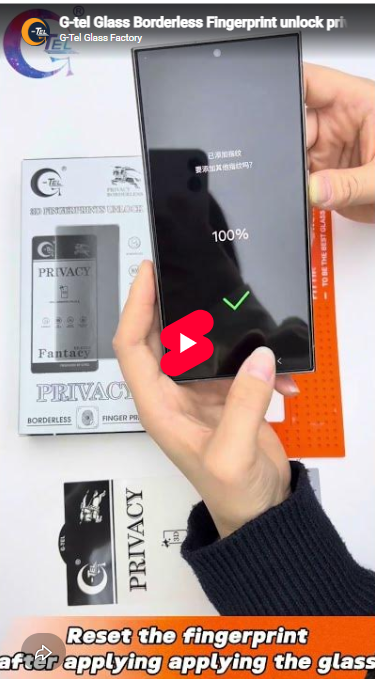 G-tel Glass Borderless and fingerprint unlocking