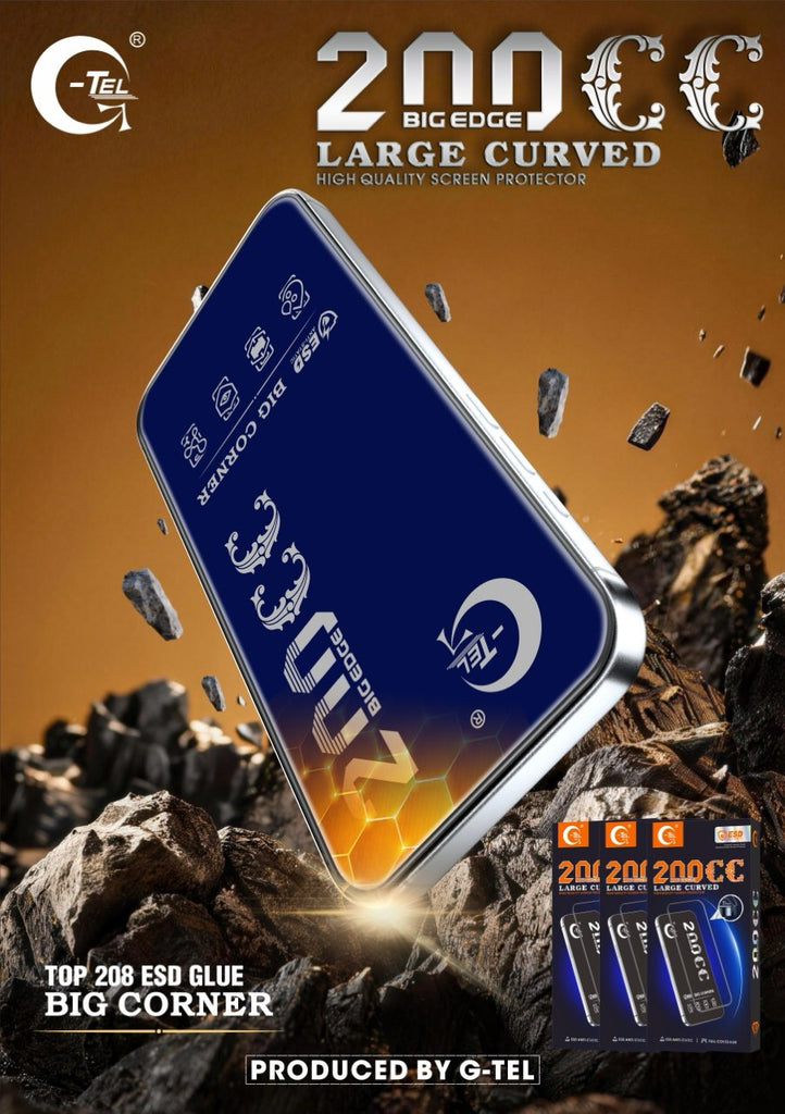 200CC Big Corner Tempered Glass Screen Protector – The New Trend in Mobile Screen Protection