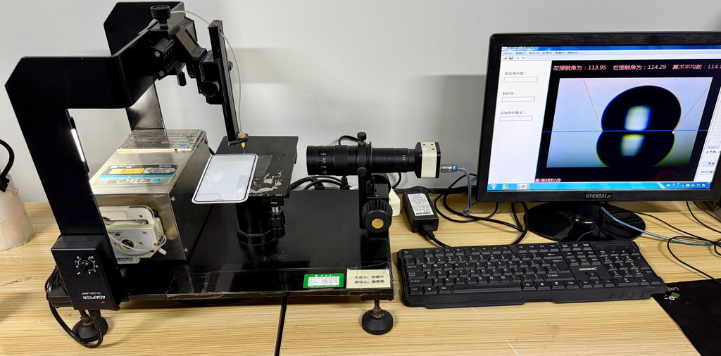 Water Contact Angle Testing for Tempered Glass Films-G-Tel