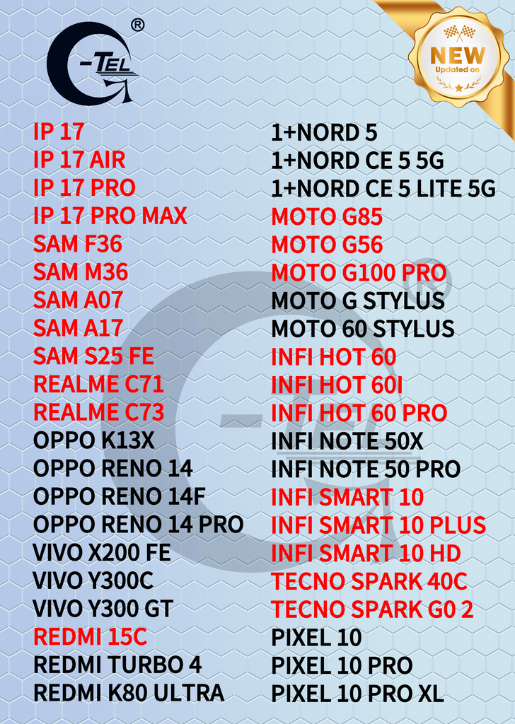 📱 Stay Ahead of the Market with G-Tel's Latest Screen Protectors for New Phone Models