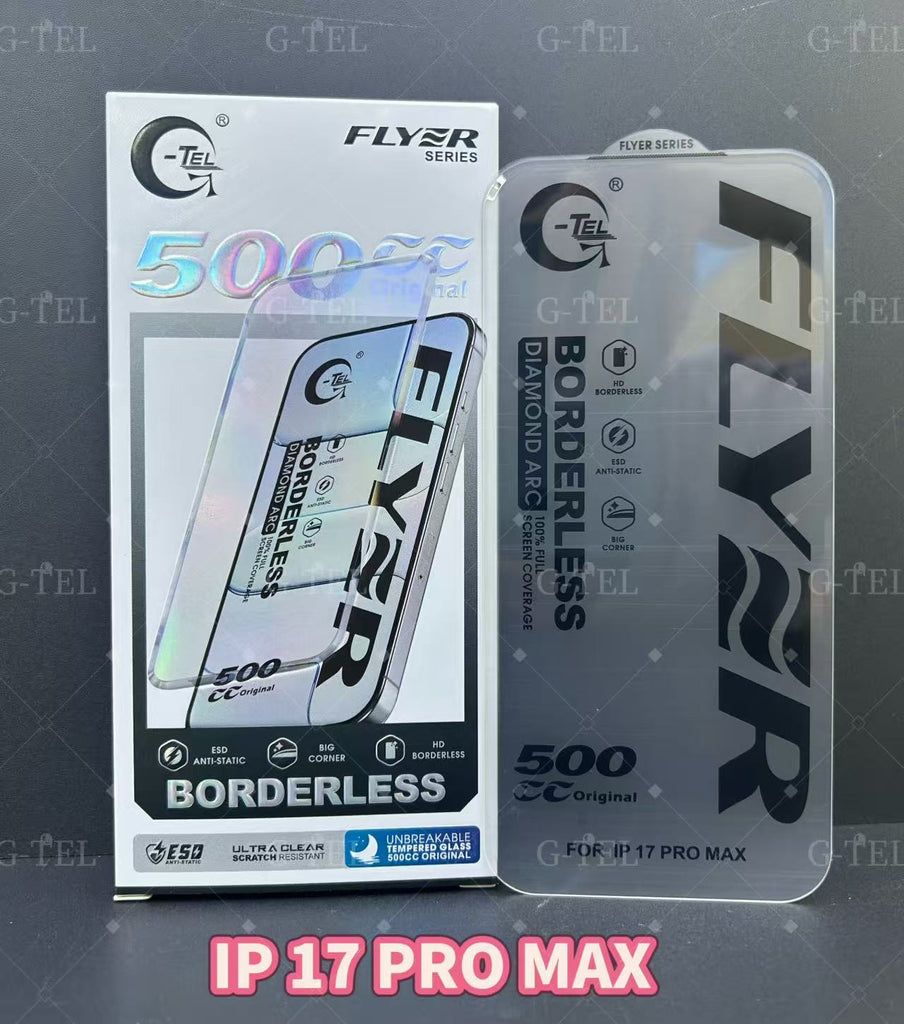 G-TEL Flyer Borderless Screen Protector – 500CC Diamond Curved, AR Coating, Automatic Exhaust | Wholesale
