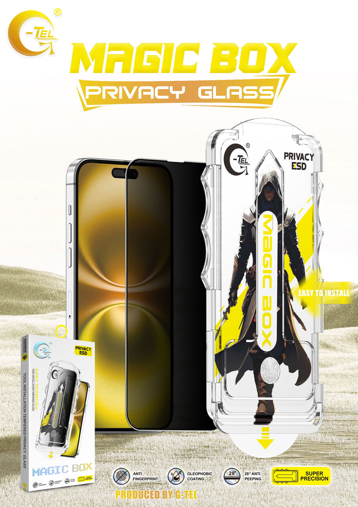 Ultimate Privacy Protection: G-Tel Privacy Tempered Glass Screen Protector